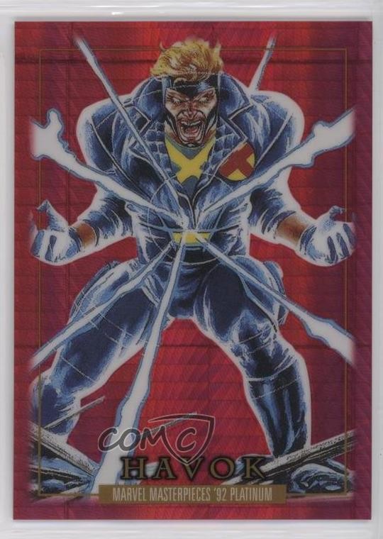 2024 Upper Deck Marvel Masterpieces '92 Prisma Rosso /492 Havok #35 6o2