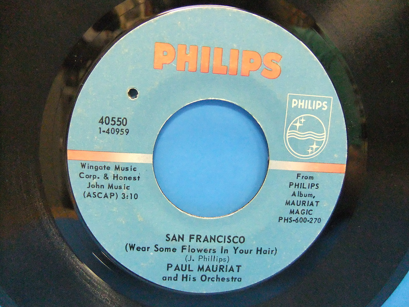 Paul Mauriat 45 LOT San Francisco VG+ Philips 40550 Sweet Charity VG 40595