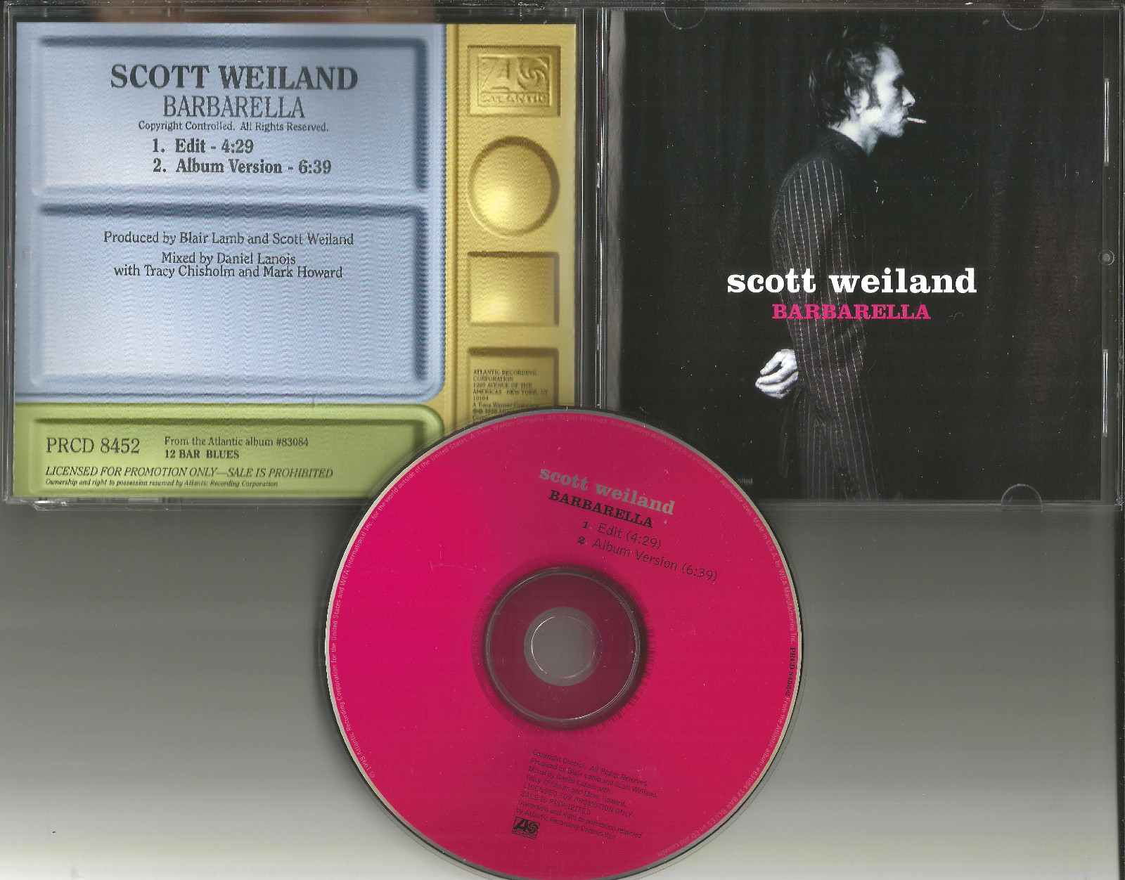 SCOTT WEILAND BarBarella w/ RARE EDIT PROMO CD Single STONE TEMPLE PILOTS dj