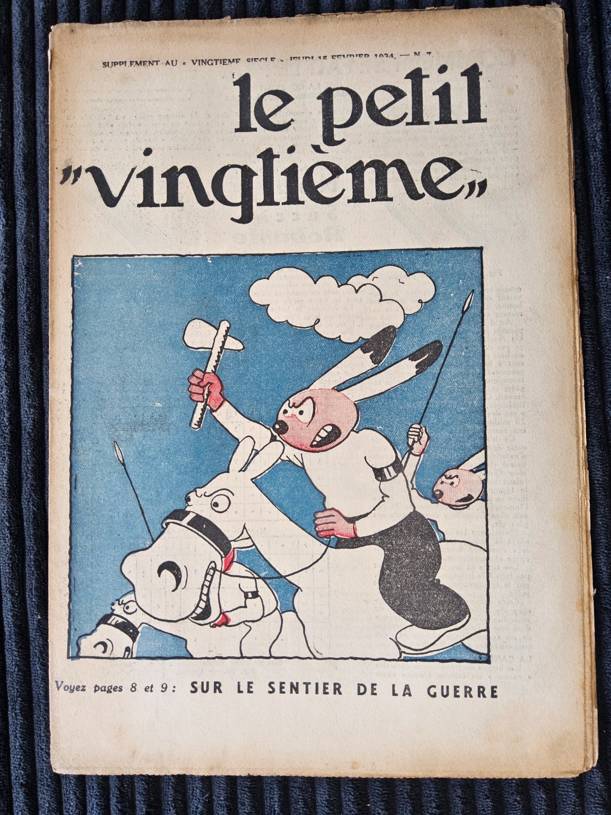 Tintin - Petit Vingtième - Numéro 7 de 1934