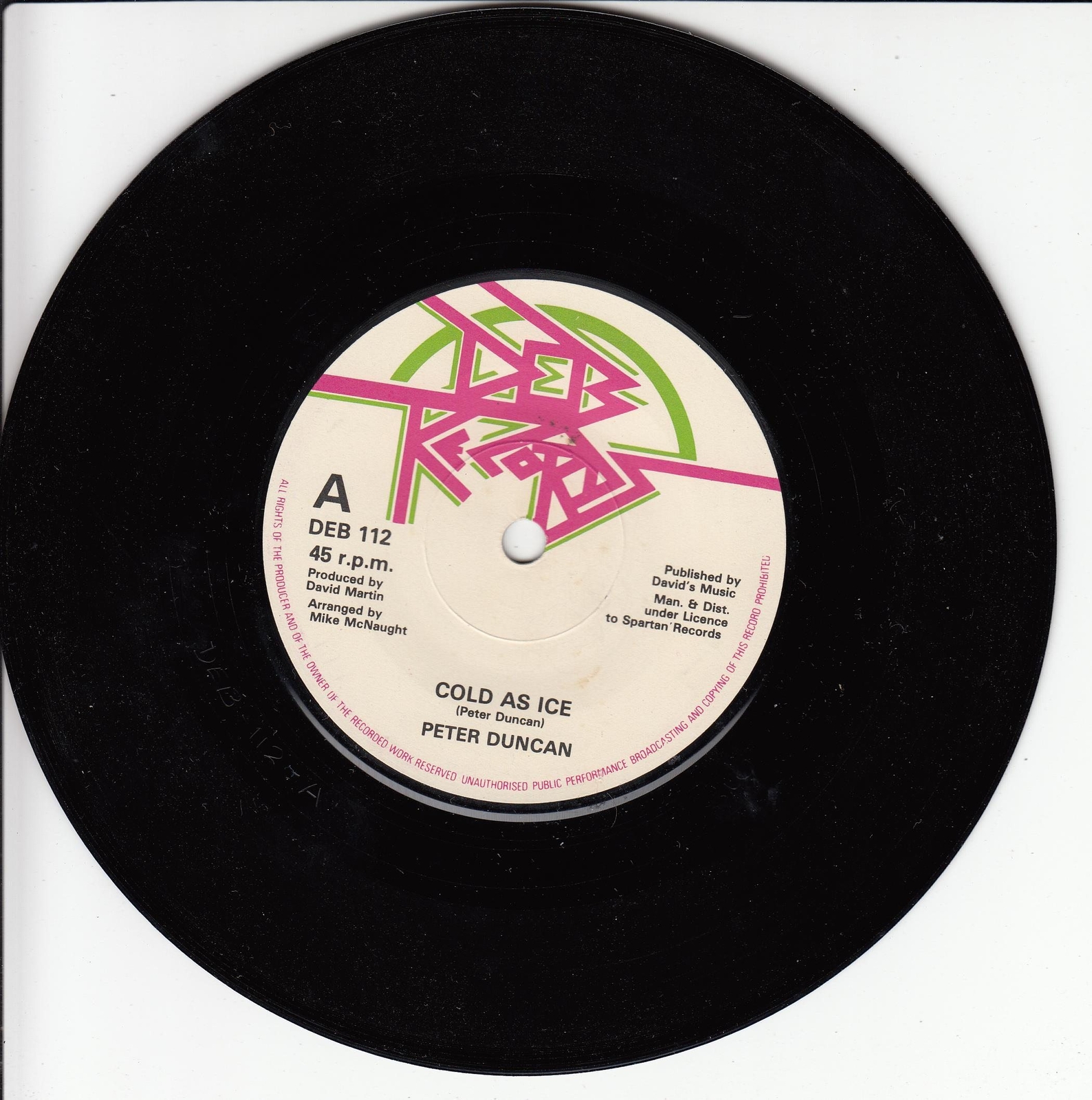 Peter Duncan - Cold As Ice (UK) ++ used ++