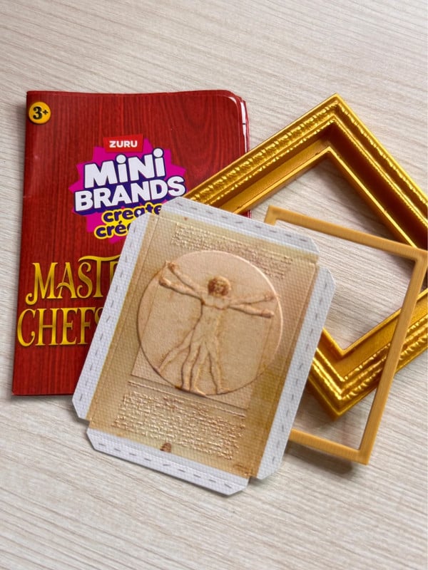Mini Brands Masterpieces Hombre de Vitruvio
