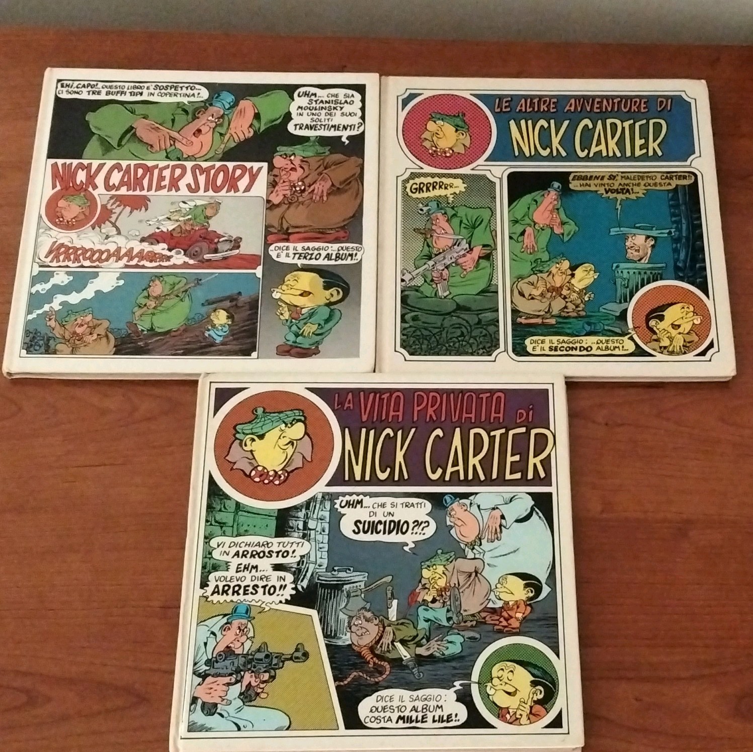 Bonvi Lotto 3 fumetti Nick Carter a colori Album 1991 Italiano