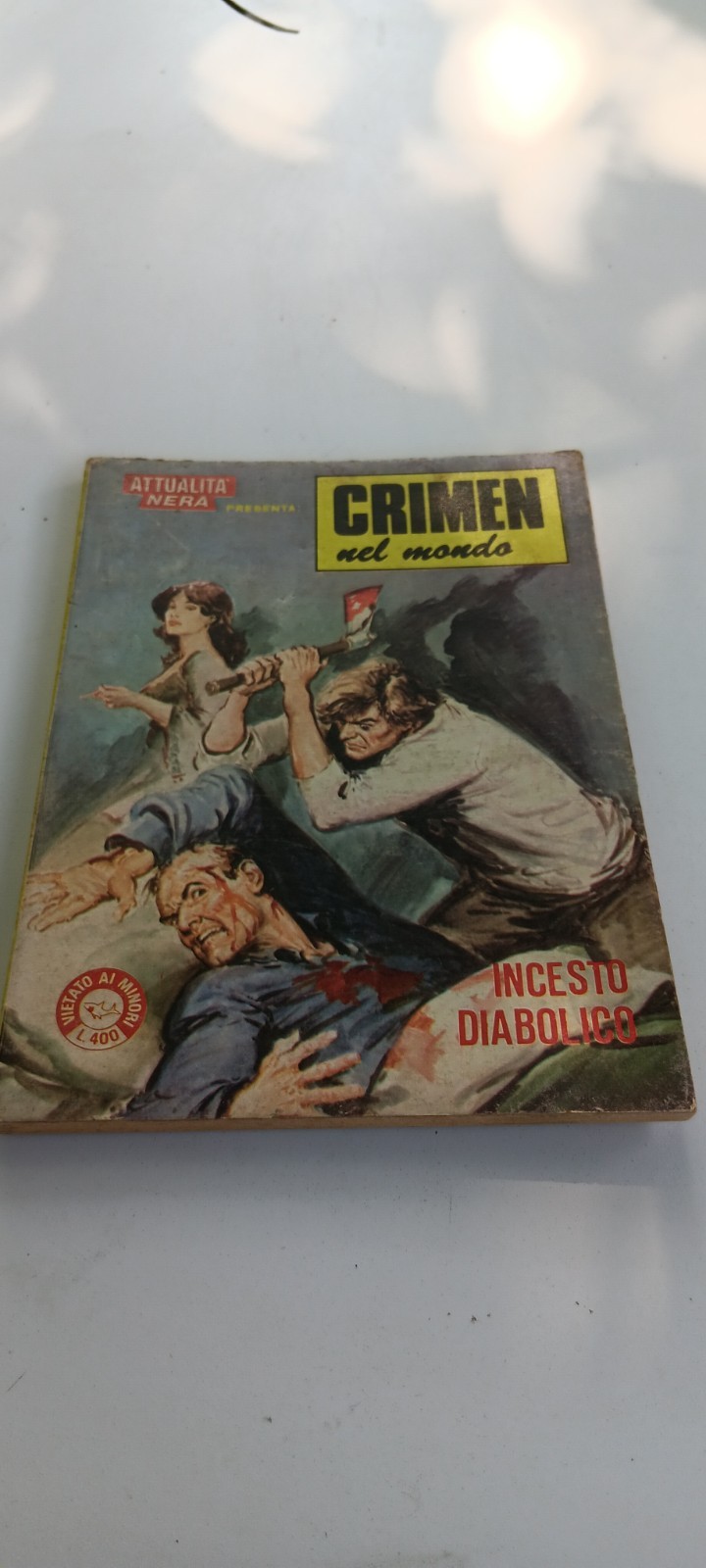 Edifumetto Crimen nel mondo N 6 Incesto diabolico T.F. 1980 Italiano B/N