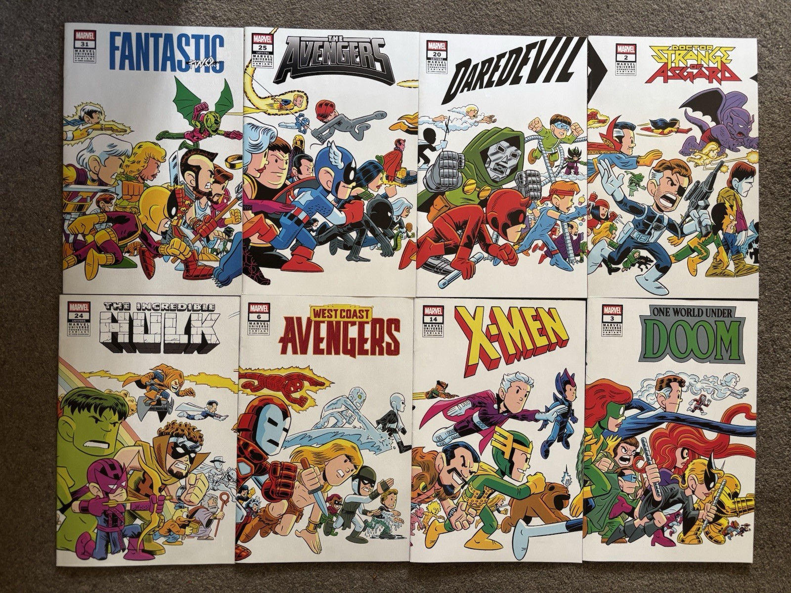 Chris Giarrusso Marvel Universe wraparound connecting variants full set of 15