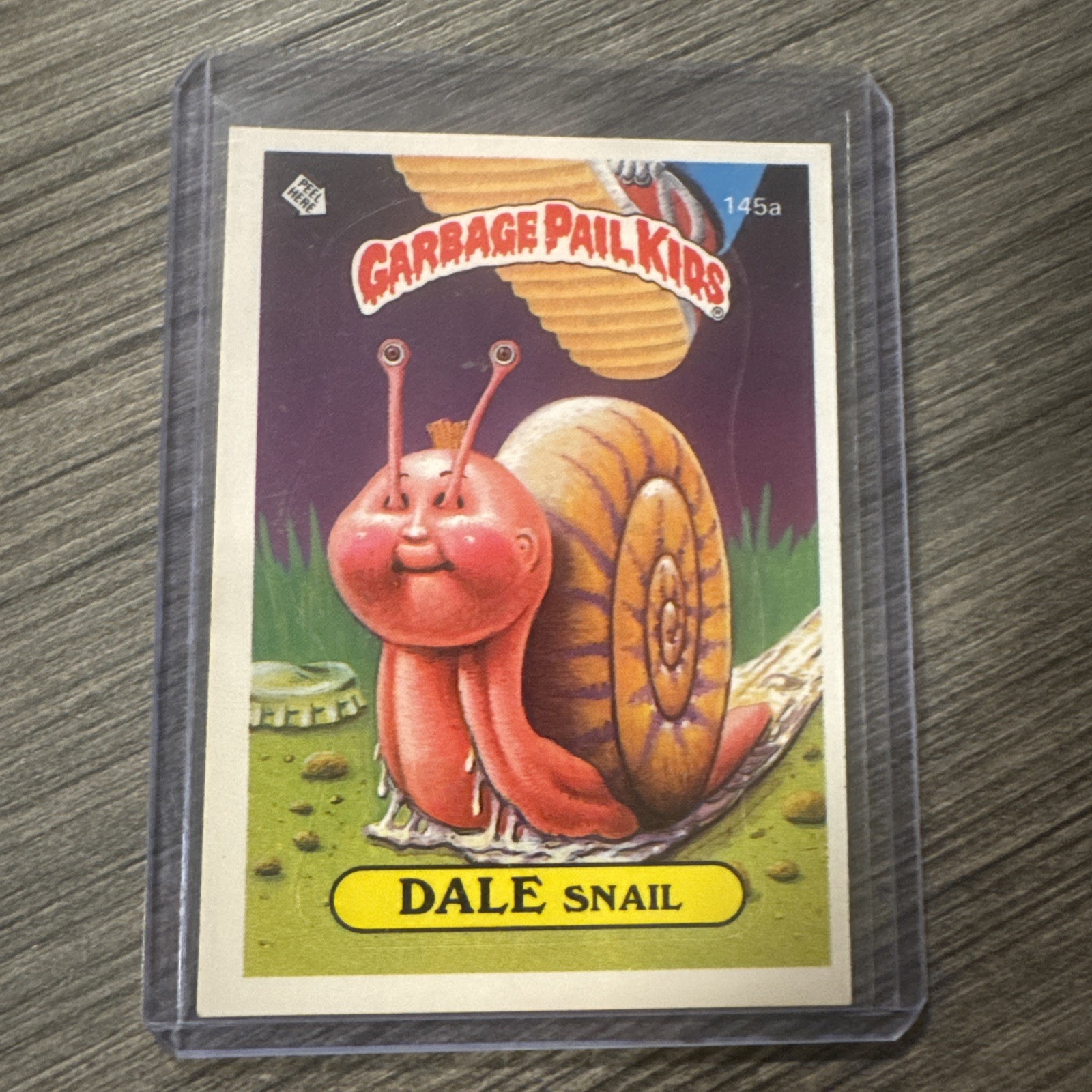 VINTAGE 1986 Originale Garbage Pail Kids Card DALE SNAIL #145a GPK Card