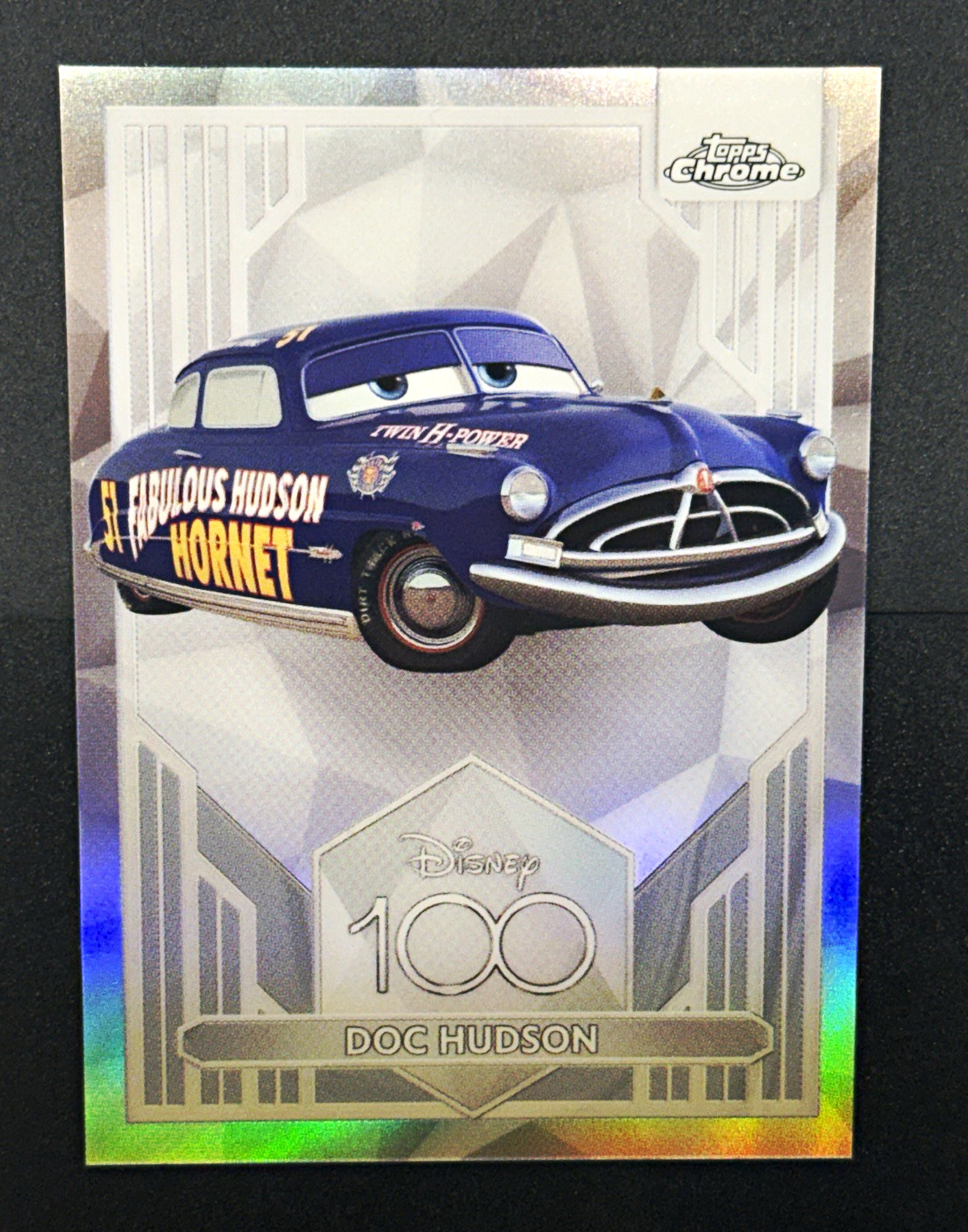 2023 Topps Chrome Disney 100 Doc Hudson rifrattore #85