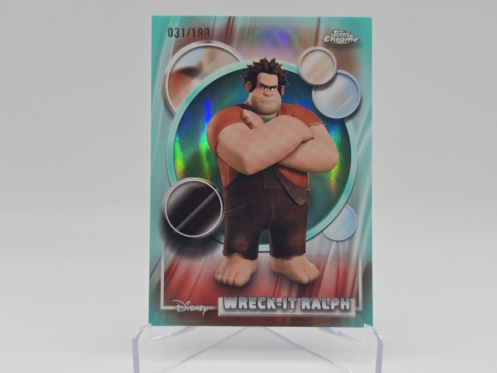 2026 Topps Chrome Disney Wreck-It Ralph Aqua rifrattore /199 #134