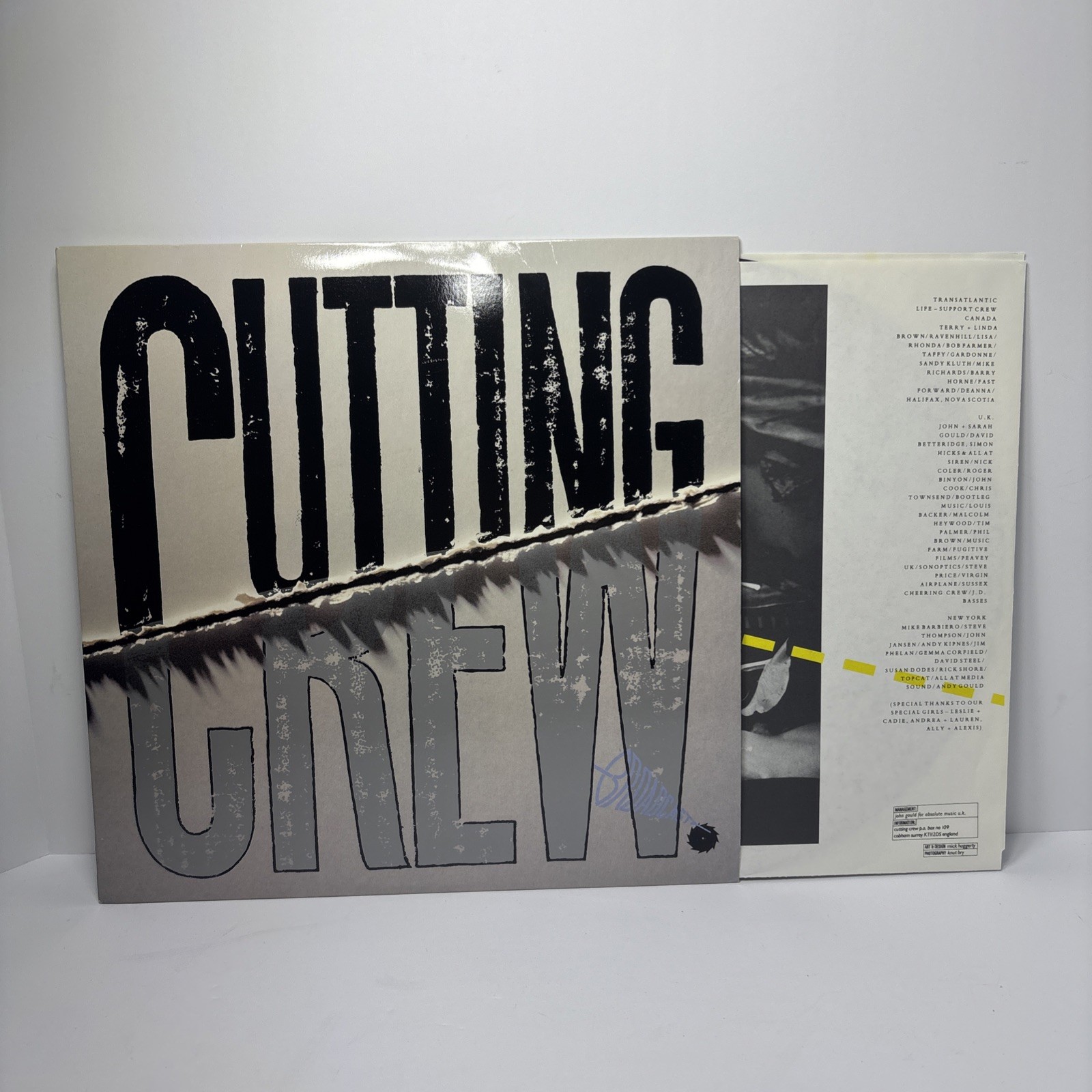 Cutting Crew Broadcast Vinyl LP SP 2-1 1987 I Just Died In Your Arms VG++
