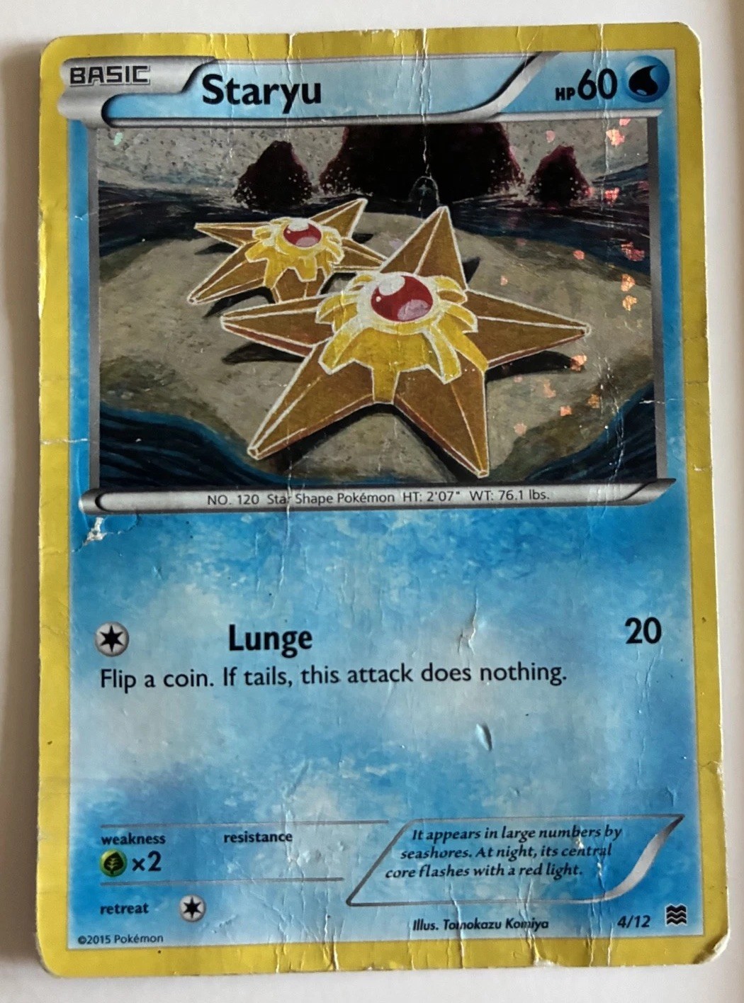Carta Pokemon Holo Staryu 004/012 McDonald's 2015