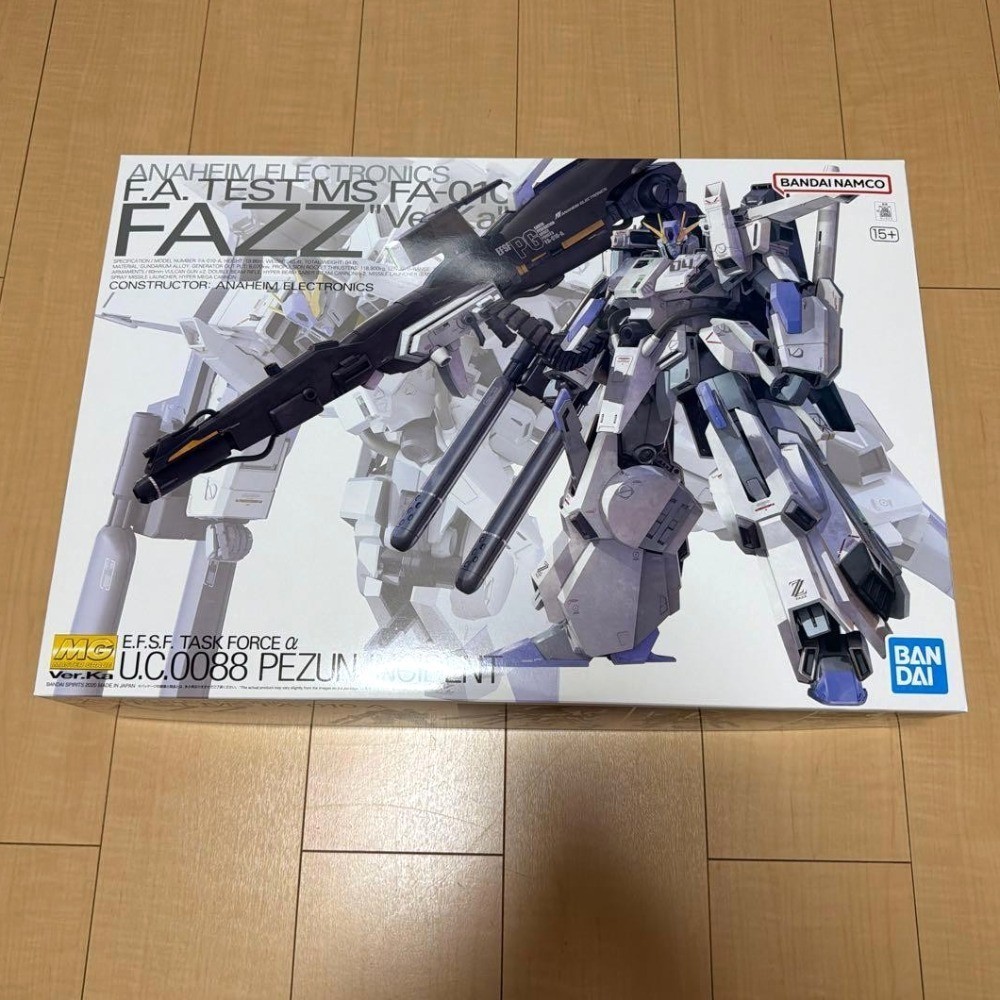 MG Mobile Suit Gundam Sentinel FAZZ Ver.Ka 1/100 model kit figure Bandai