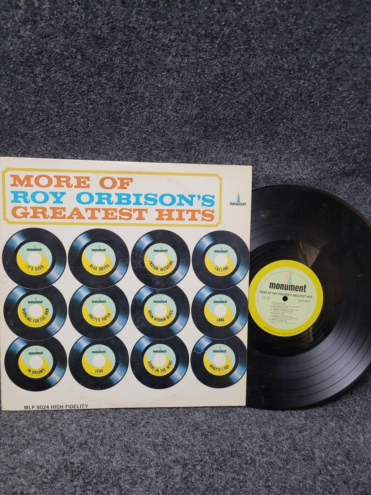 Vintage Roy Orbison More Of Roy Orbison's Greatest Hits Vinyl LP Monument USA