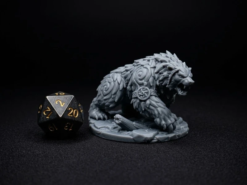 Miniatura Orso / Orso Druidico in Resina HD per D&D / RPG