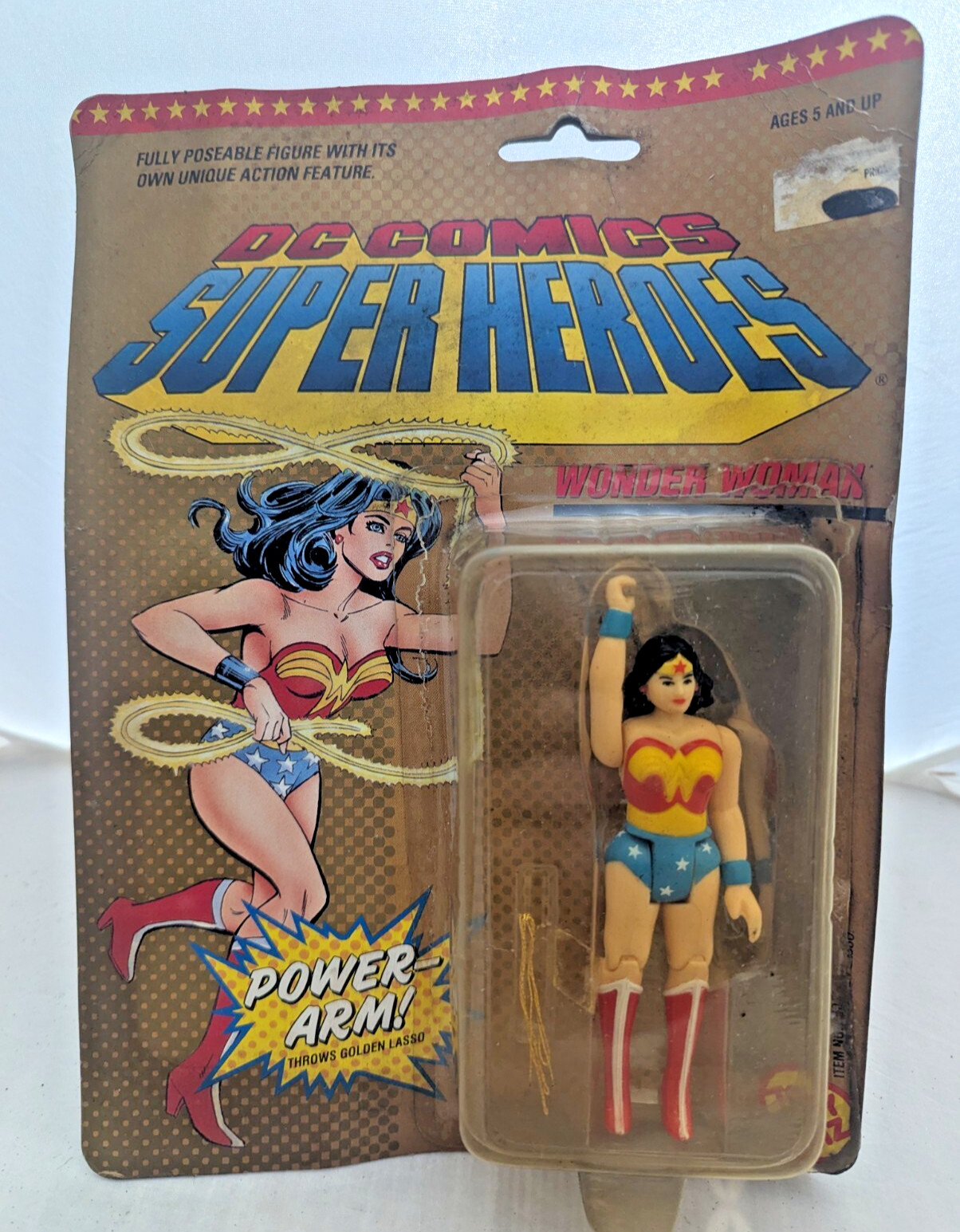 VTG 1989 ToyBiz DC Super Heroes Wonder Woman Action Figure MOC 5”