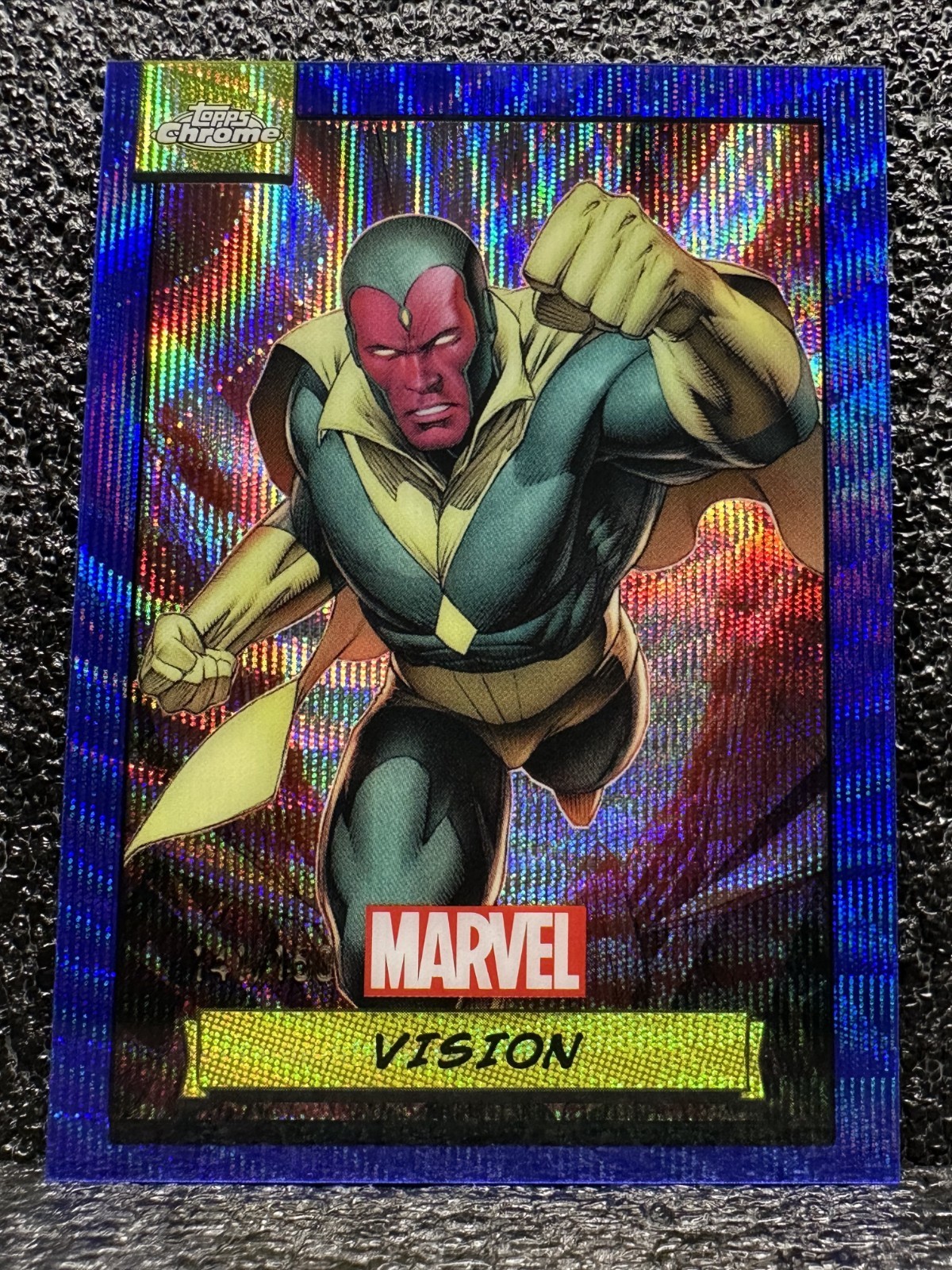 2024 Topps Chrome Marvel Blue Wave - 57 Vision /150