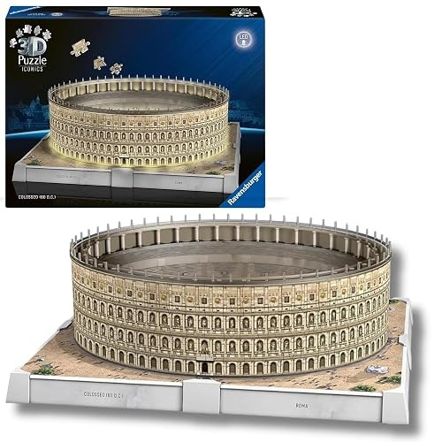 Ravensburger - Puzzle 3D Colosseo, Modello Da Costruire 291 Pezzi | Puzzle 3D