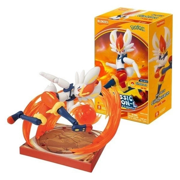 BLOKESES POKÉMON CINDERACE ACTION FIGURE MODEL KIT IN SCATOLA TESTO INGLESE