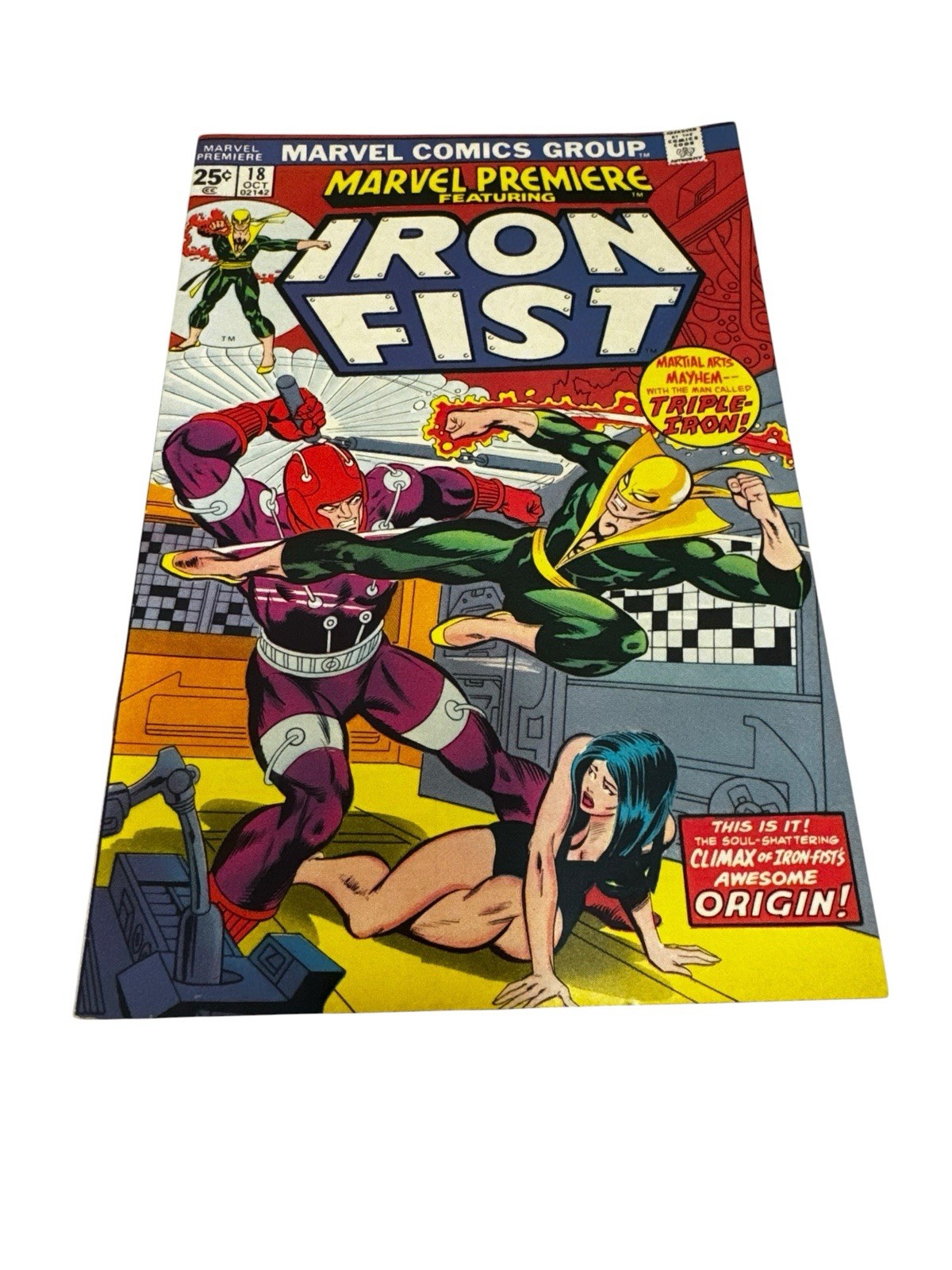 1974 Marvel Comics MARVEL PREMIERE IRON FIST n. Età del bronzo 18