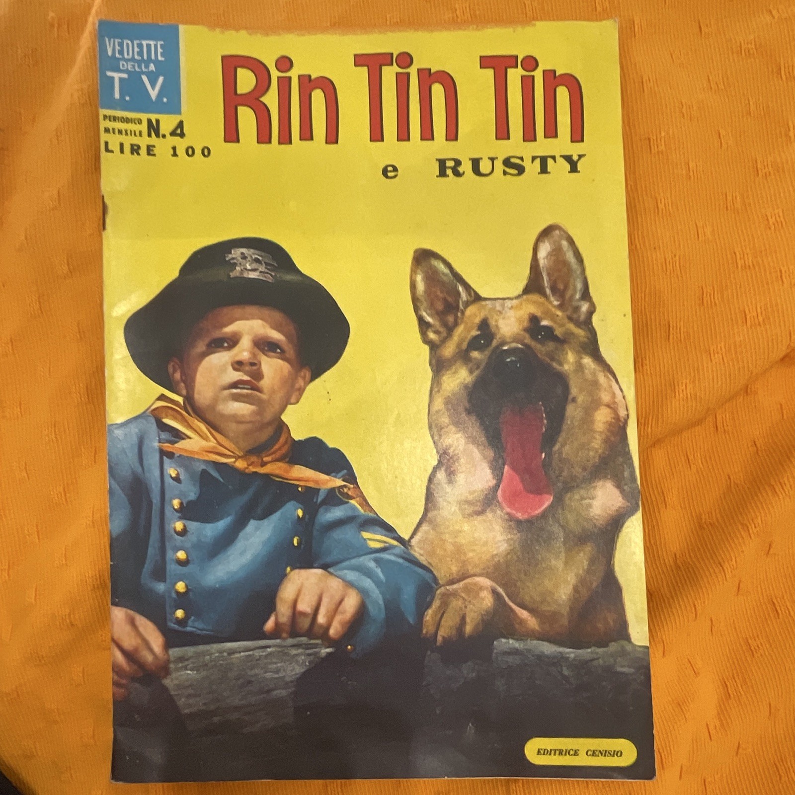 Editrice Cenisio Rin Tin Tin e Rusty n.4 1960 numero singolo italiano a colori