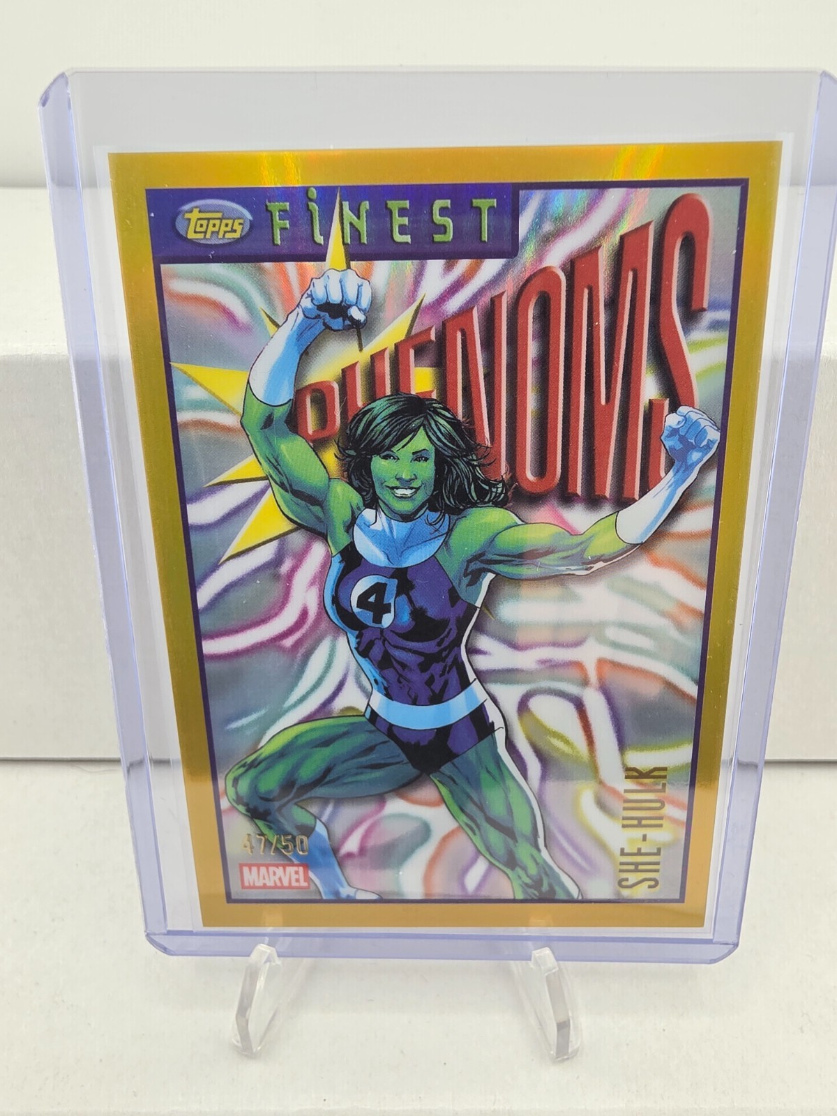 2026 Topps Finest Fantastic Four She-Hulk TF-078 Phenoms Gold 47/50