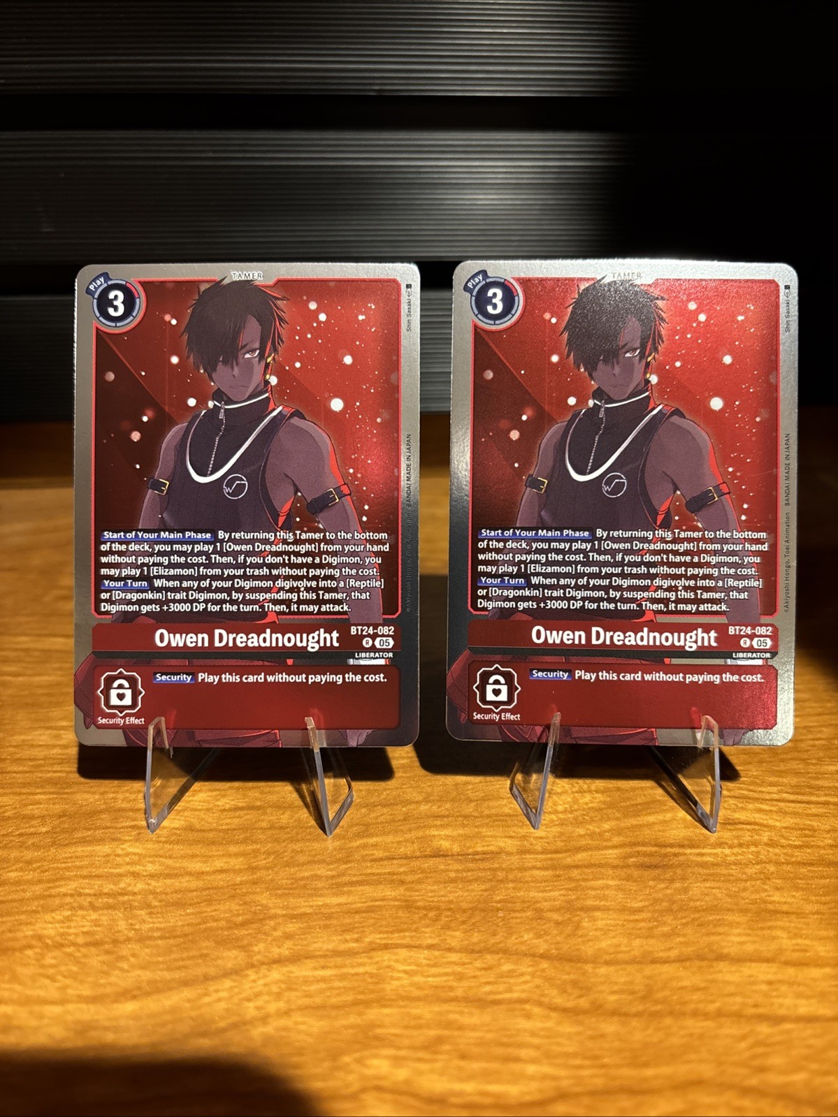 Digimon BT24 Time Stranger Bt24-082 Owen Dreadnought Rare Foil Card(Set Of 2)