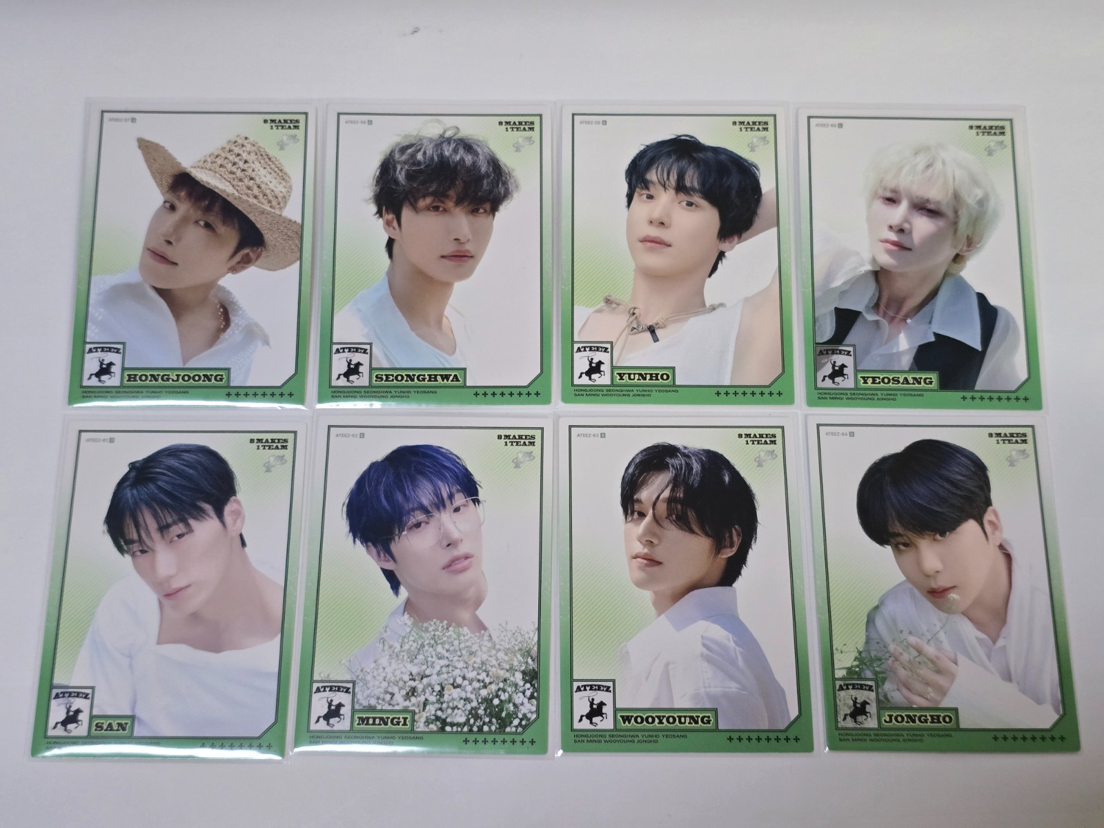 TELECA ATEEZ Base Cards Set 1st No.2 Complete Set 8pcs #57~64