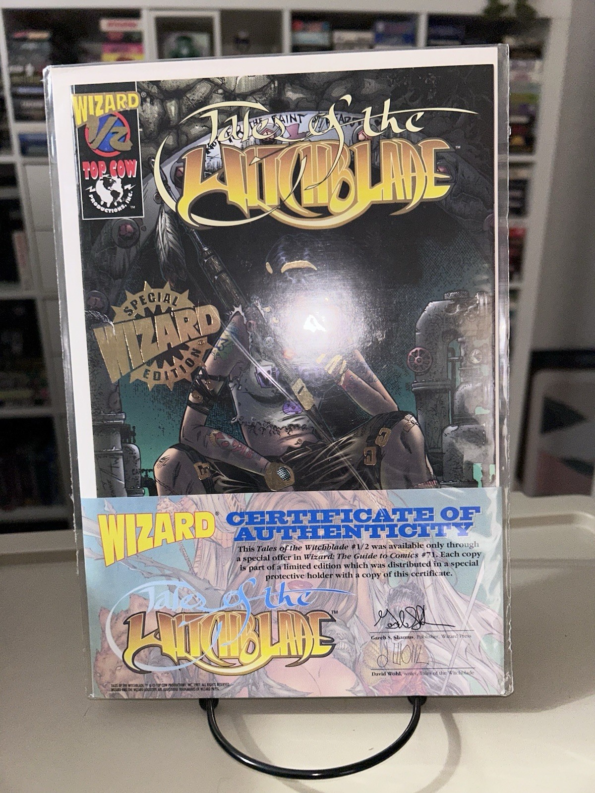 Tales of the Witchblade Wizard 1/2 Special #1 con COA (1997) immagine/mucca superiore