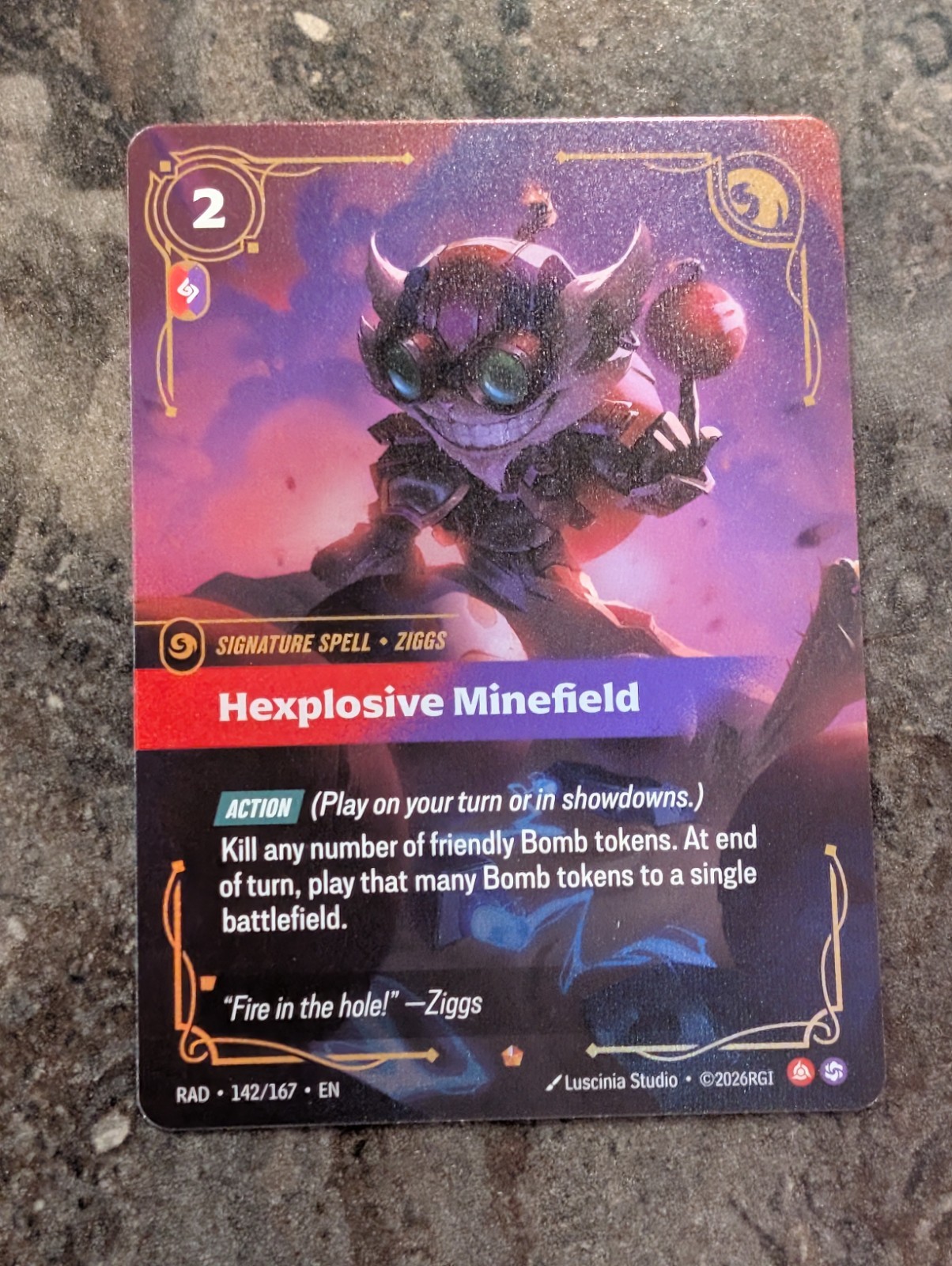 Hexplosive Minefield quasi nuovo, RAD 142/167 Radiance inglese