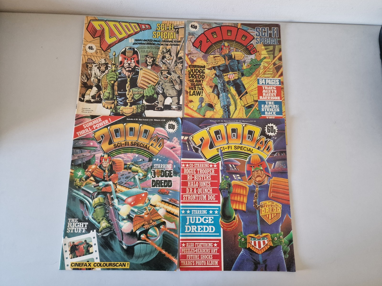 Bundle of 4 2000AD Sci-Fi Special 1979-1985 Comics Vintage Retro Judge Dredd