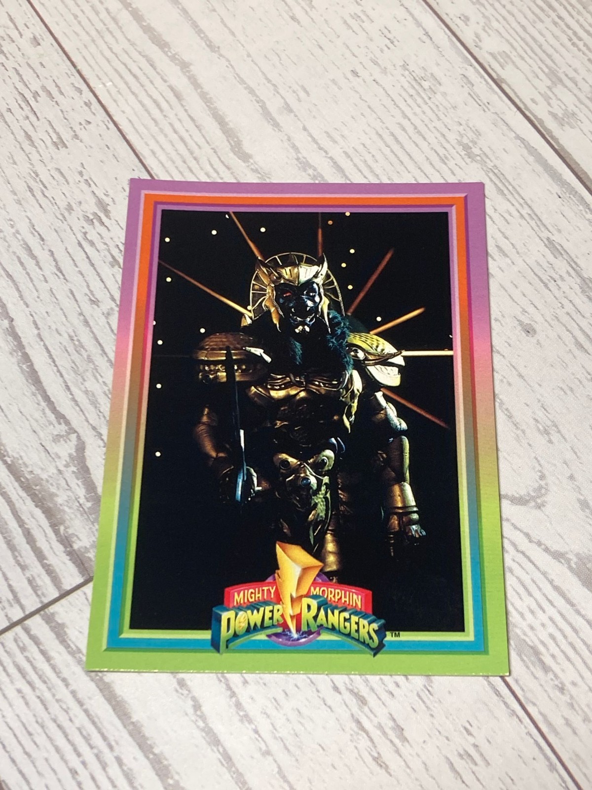 1994 Mighty Morphin Power Rangers Goldar #35 Trading Card da collezione vintage