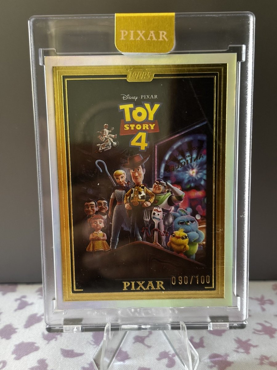 2025 Pixar Gold Toy Story 4 arte da parete incassata /100 WOODY BUZZ #WA-21