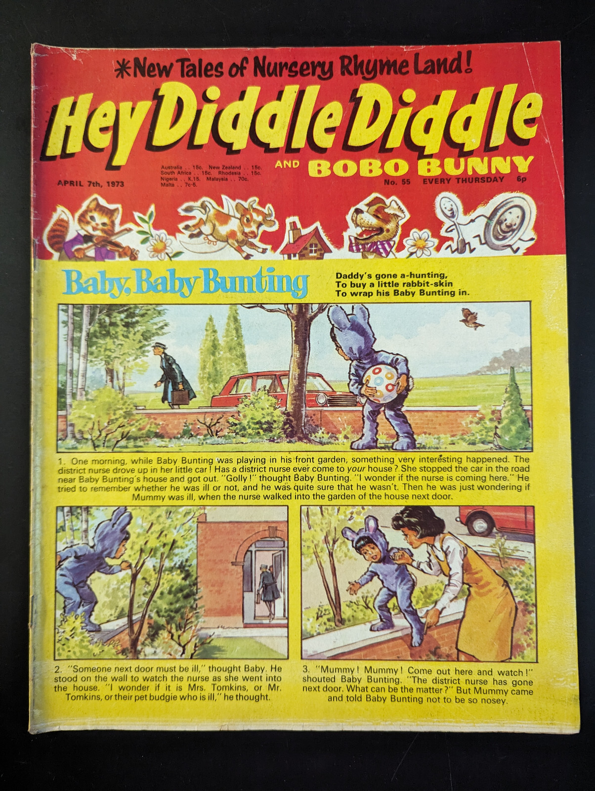 Hey Diddle Diddle Comic No 55, April 7th 1973, IPC Magazines.