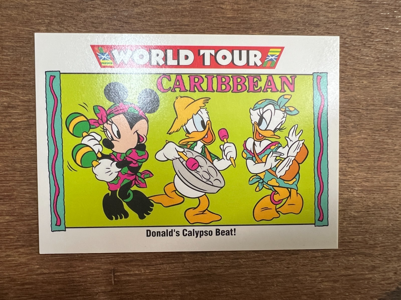 Single - Minnie Donald Caribbean 1991 World Tour Impel Disney Collector Card 178