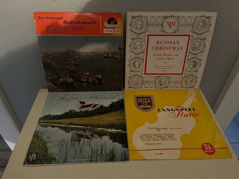 4 Deko -  Schallplatten 10“ Zoll 25 cm / Kleine LP