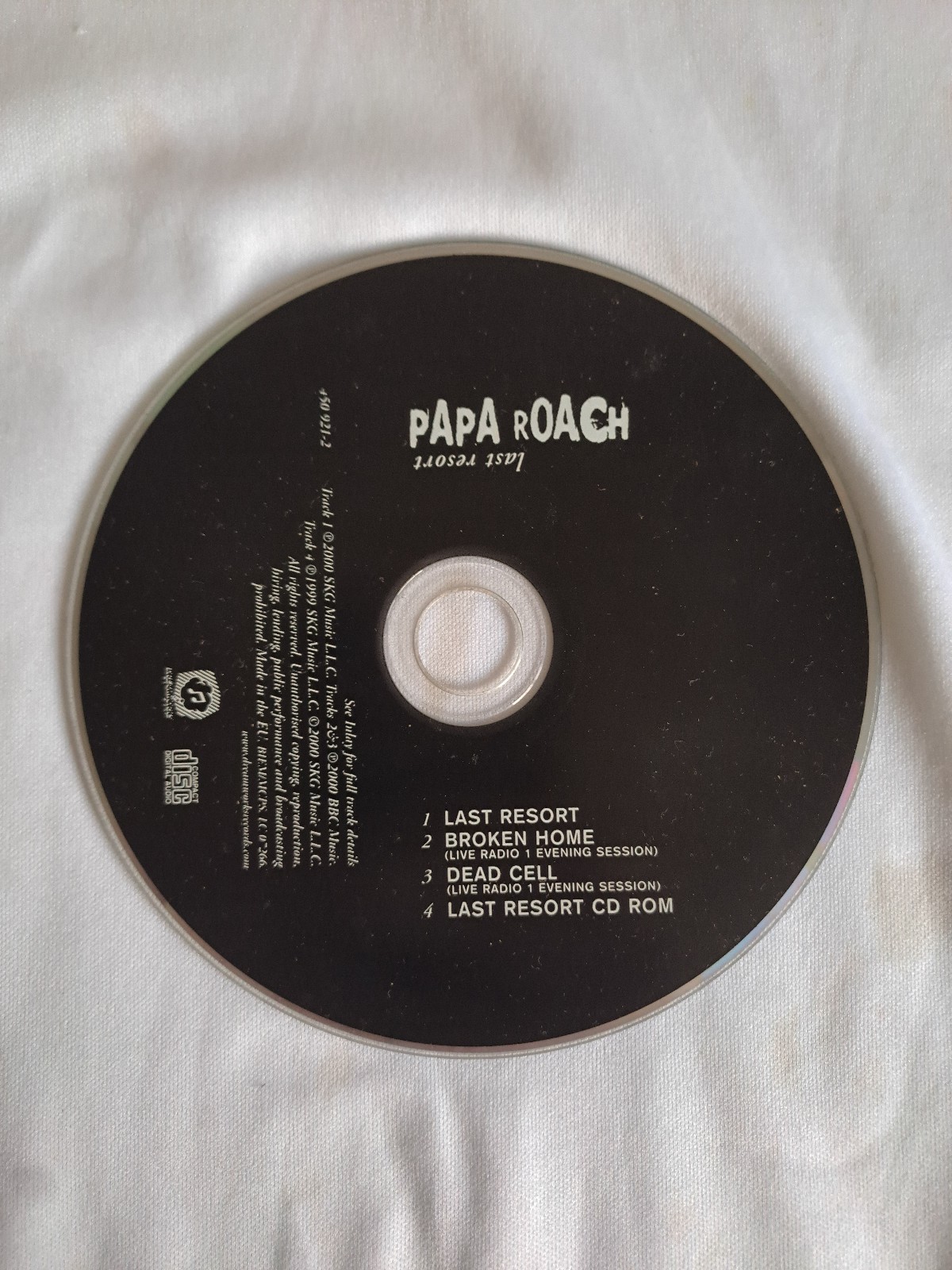 PAPA ROACH - LAST RESORT CD SINGLE - DISC ONLY, NO INLAY - EXCLUSIVE B-SIDES