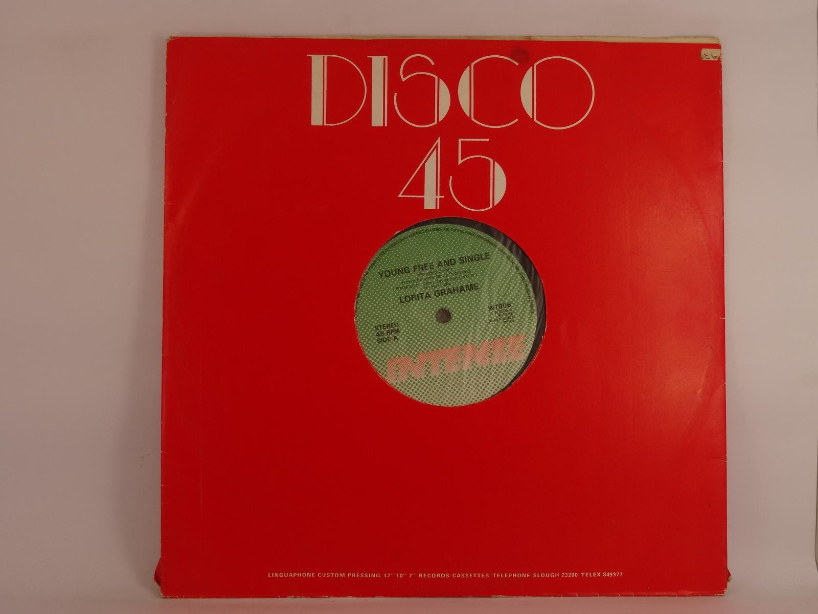 LORITA GRAHAME YOUNG FREE AND SINGLE (265) 2 Track 12" Single including Company 