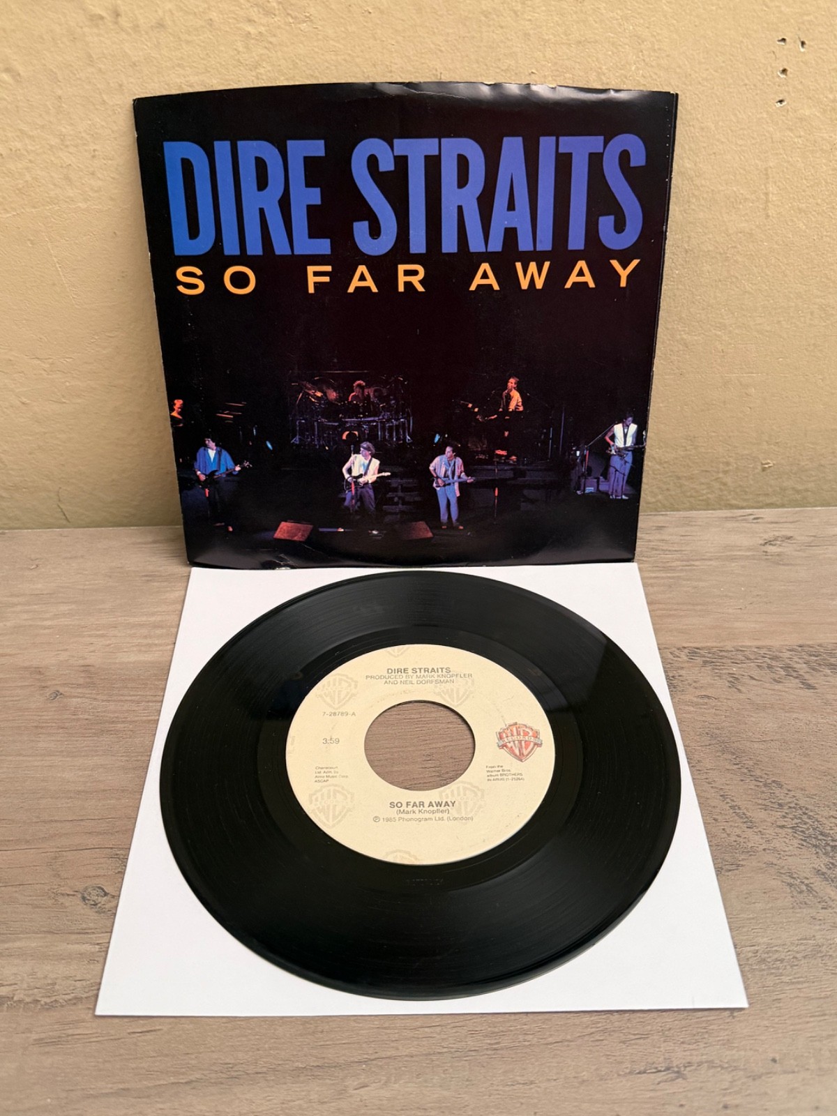 "clip" DIRE STRAITS SO FAR AWAY / IF I HAD YOU WARNER BROS PICTURE SLEEVE 45'