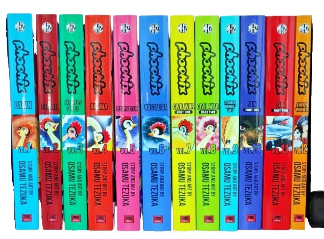 Fumetti Phoenix Manga Set Volume 1-12 Inglese Completo di Osamu Tezuka NUOVO