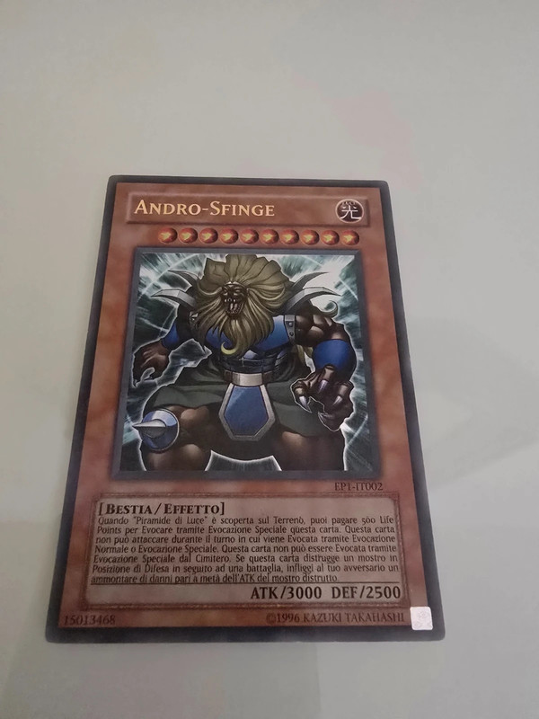 Carta Yu-Gi-Oh! Andro-Sfinge EP1-IT002 Rara Ultra (Film Pack 2004)