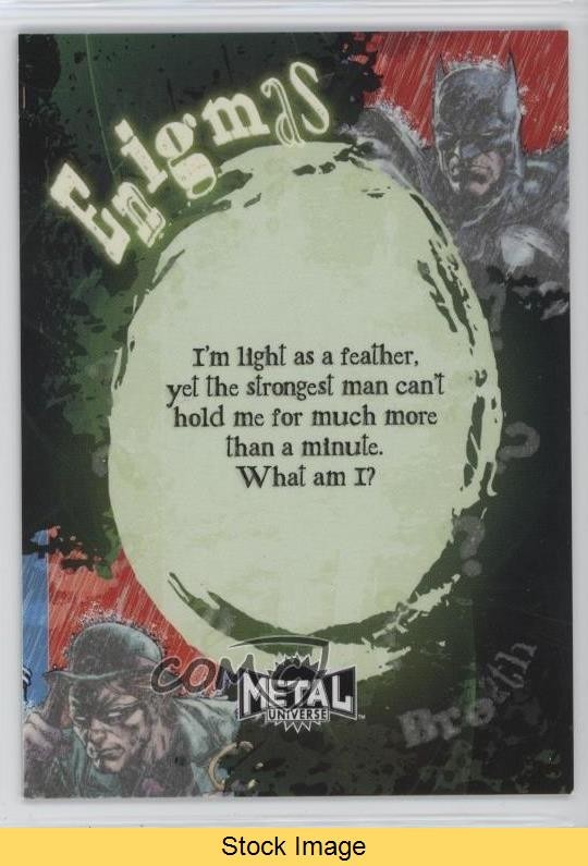 2025 Skybox Metal Universe Batman Enigmas #E-1 READ 0l8l