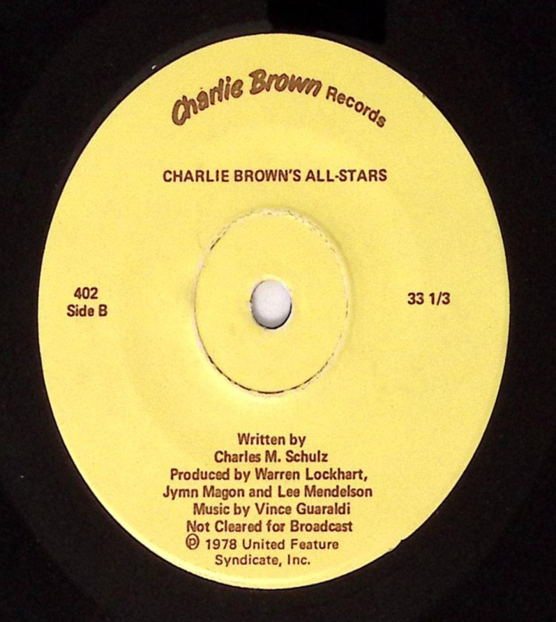 VINCE GUARALDI CHARLIE BROWNS ALL STARS 1978 VINYL 45 402   86-6