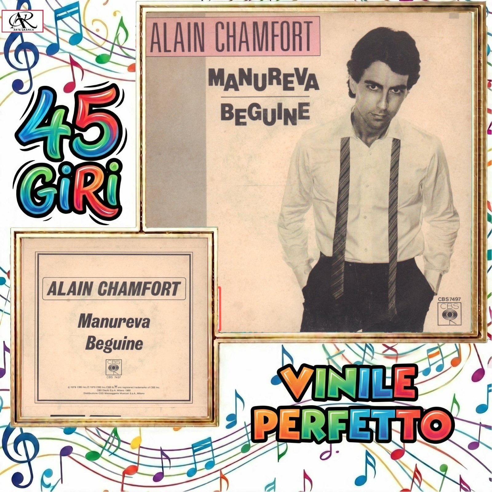 ALAIN CHAMFORT - MANUREVA - BEGUINE - 45 GIRI  NUOVO