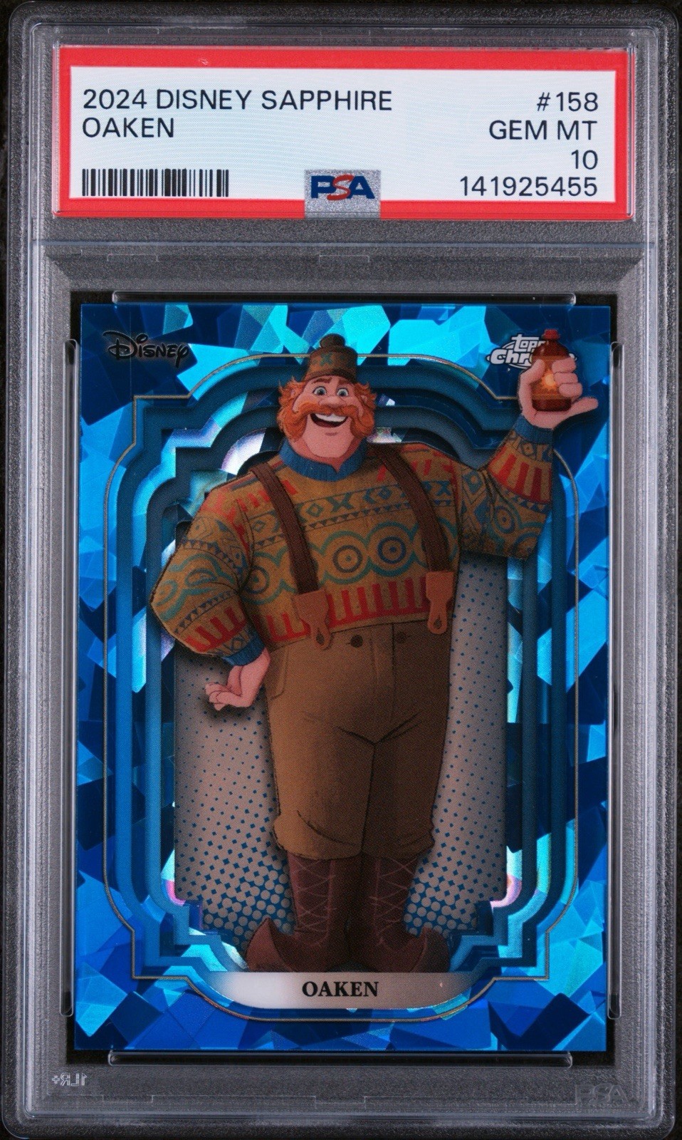 2024 Topps Chrome Disney Sapphire Edition Oaken #158 PSA 10