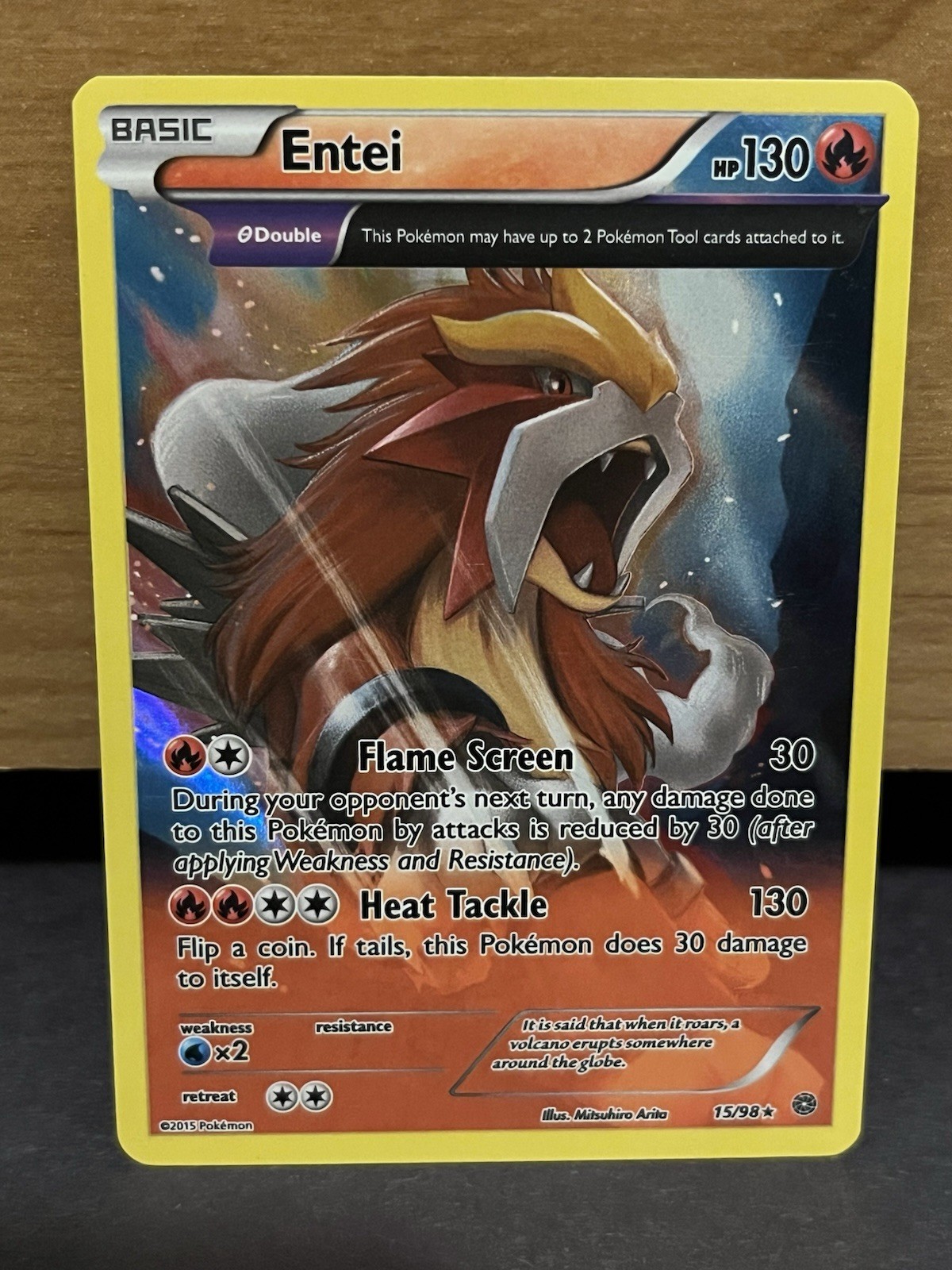 Entei 15/98 Reverse Holo Rara XY Antiche Origini Pokémon TCG -NM