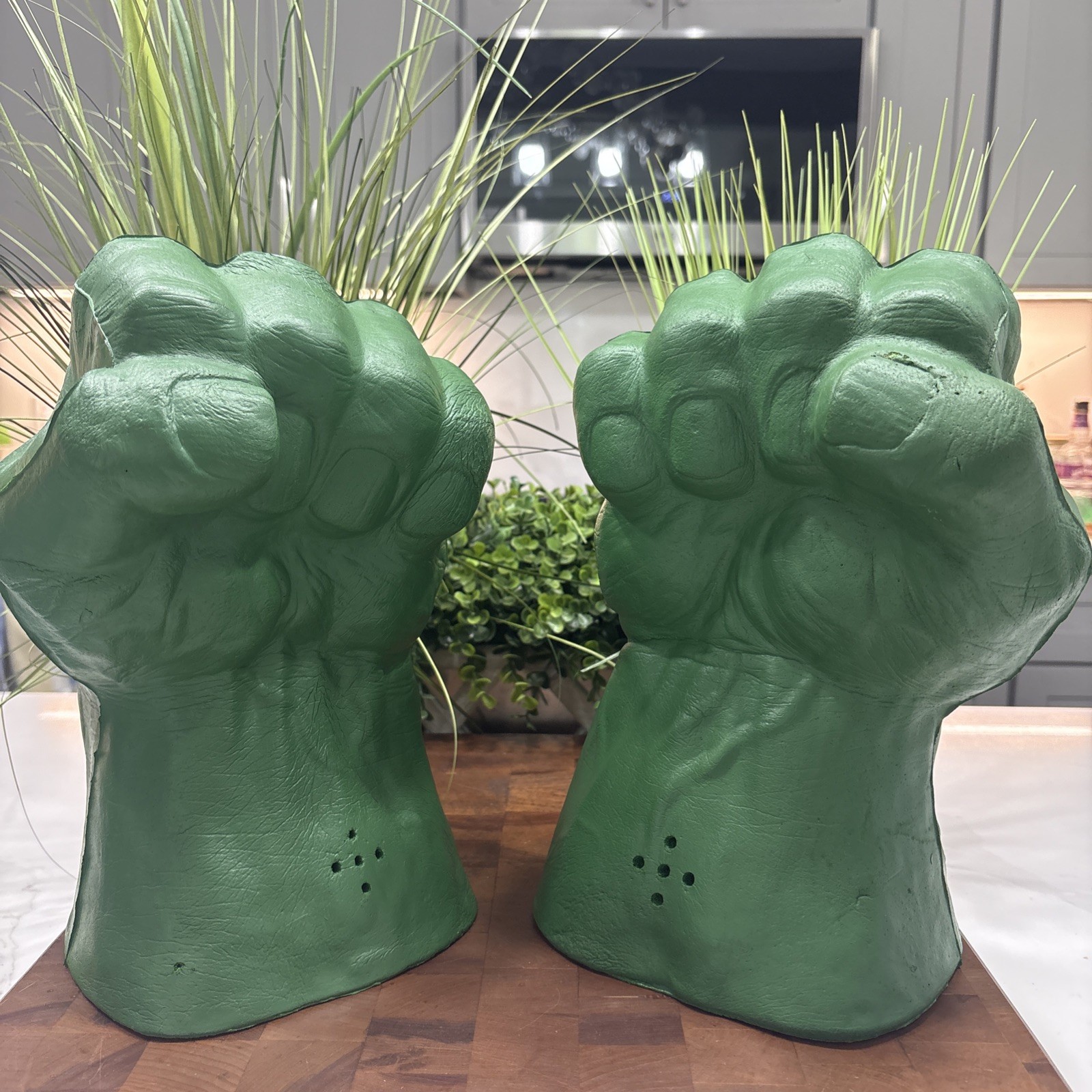 GUANTI MANI MARVEL INCREDIBILI HULK FOAM SMASH FIST 2003 UNIVERSALI Funzionanti!