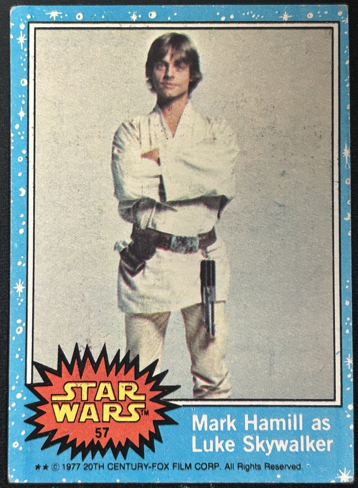1977 Star Wars Series 1 Mark Hamill as Luke Skywalker Card #57