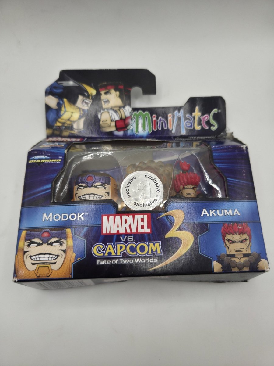Marvel Minimates Modok & Akuma Marvel Vs Capcom TRU Series 3 Open Box B18g