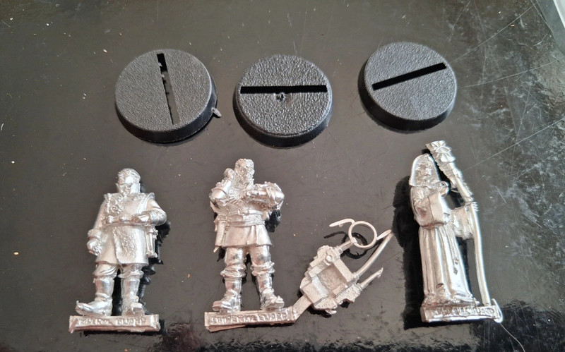 Lot 3 Figurines Métal Garde Impériale - Conseillers Régimentaires (Warhammer 40k)