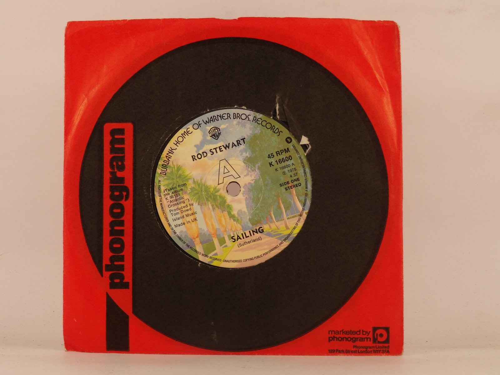 ROD STEWART SAILING (98) 2 Track 7" Single including Company Sleeve WARNER