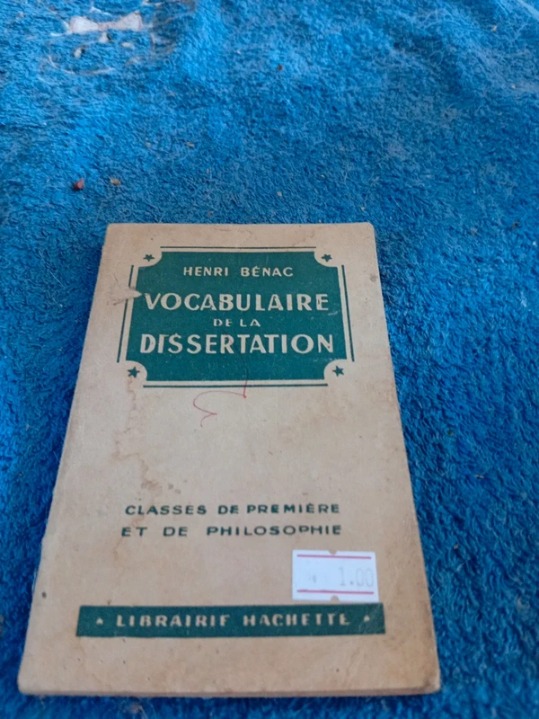 Hachette Henri benac vocabulaire de la dissertation